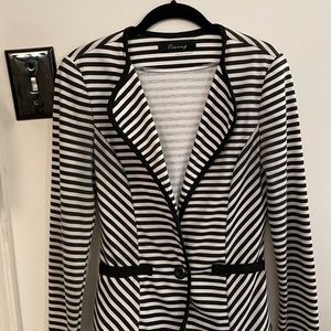 Black and white women’s blazer